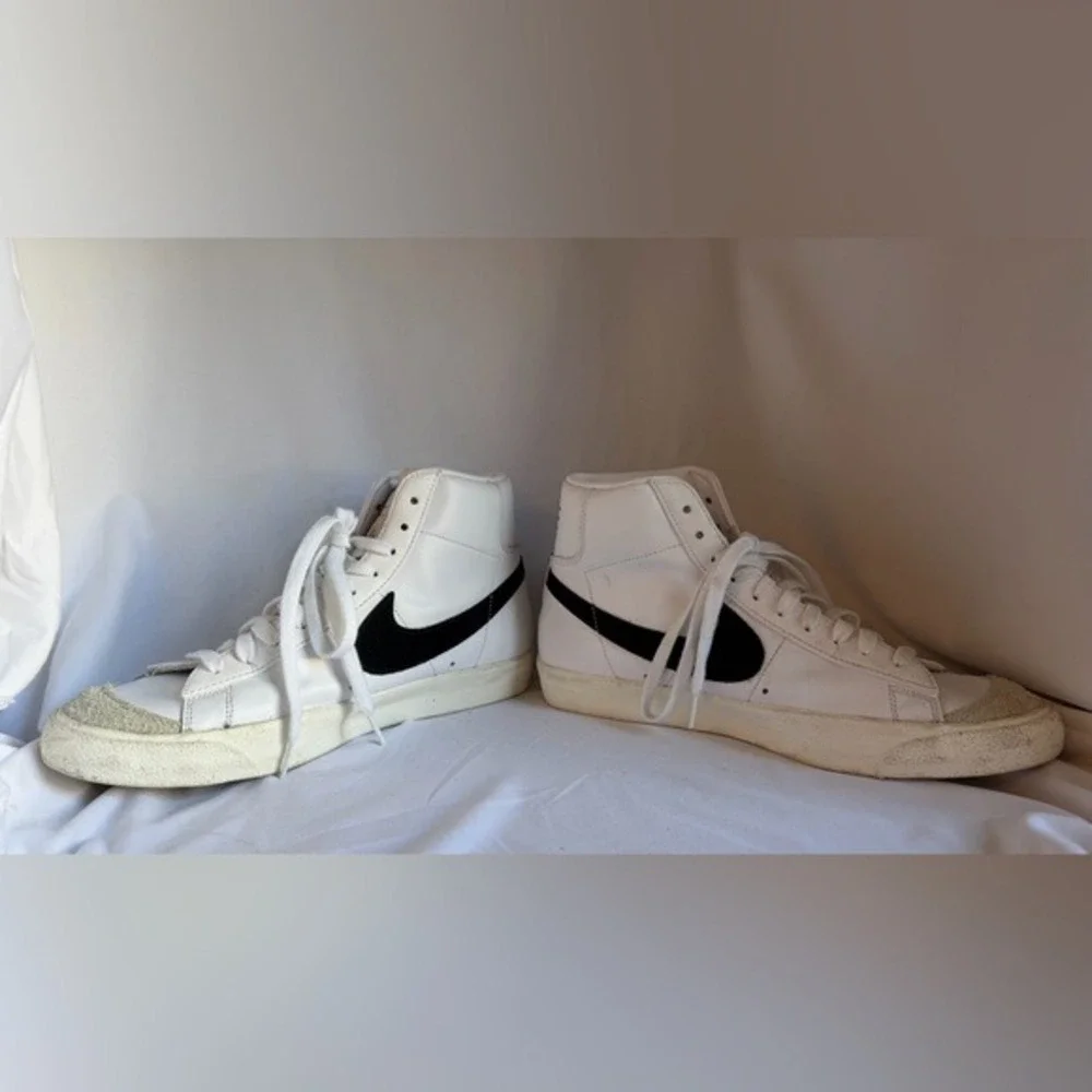 Nike Blazer Mid '77 White Black Men's 10.5 Vintage Style Sneakers - Picture 4 of 8